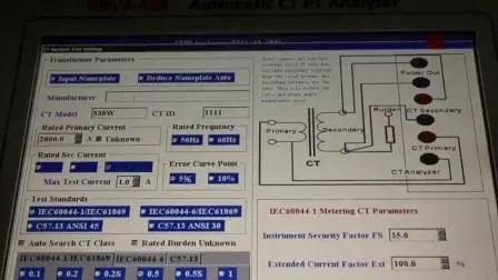 China equipo eléctrico de alta precisión IEC60044 equipo de prueba de transformador de corriente automático portátil CT PT Analyzer