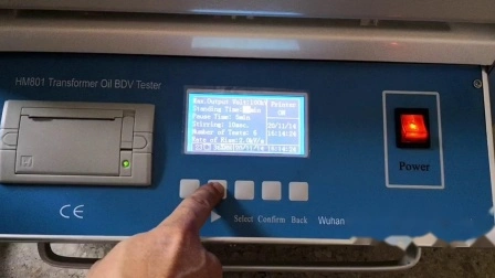 Probador de Bdv de la fuerza dieléctrica del voltaje de ruptura del aceite aislante del transformador