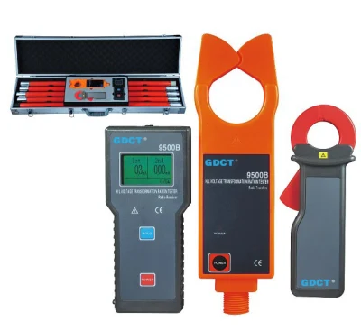 HVHIPOT GDCT-9500B Wireless HV LV CT Turns Ratio Tester TTR con amperímetro de abrazadera